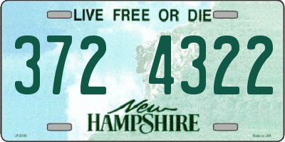 NH license plate 3724322