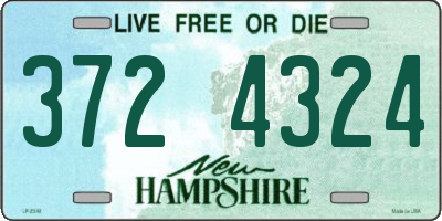 NH license plate 3724324