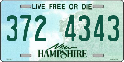 NH license plate 3724343