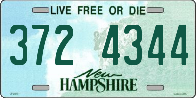NH license plate 3724344
