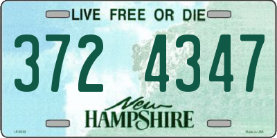 NH license plate 3724347