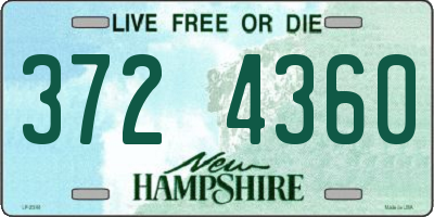 NH license plate 3724360
