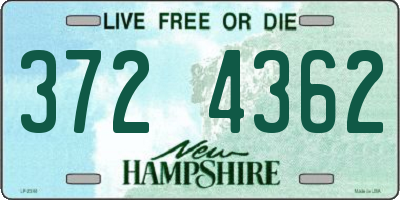 NH license plate 3724362