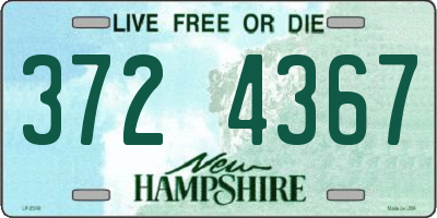 NH license plate 3724367