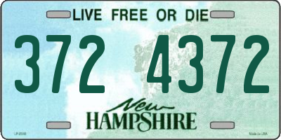 NH license plate 3724372