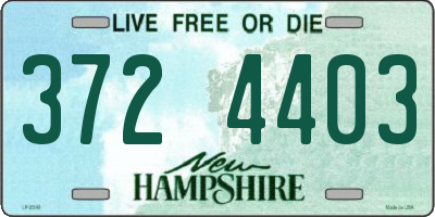 NH license plate 3724403