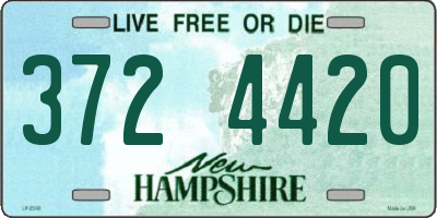NH license plate 3724420