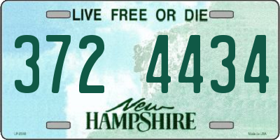NH license plate 3724434