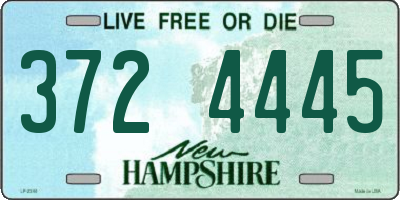 NH license plate 3724445