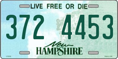 NH license plate 3724453