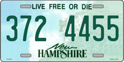 NH license plate 3724455