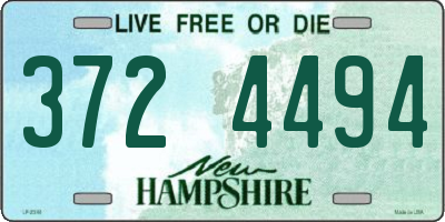 NH license plate 3724494