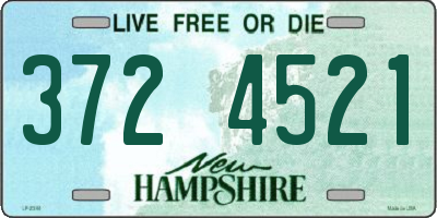 NH license plate 3724521