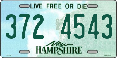 NH license plate 3724543