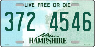 NH license plate 3724546