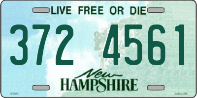 NH license plate 3724561