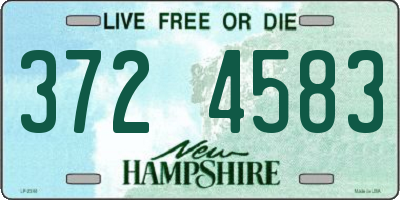NH license plate 3724583