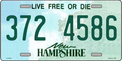 NH license plate 3724586