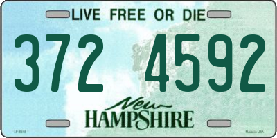 NH license plate 3724592