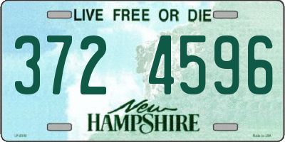 NH license plate 3724596