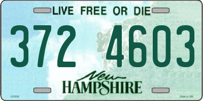NH license plate 3724603