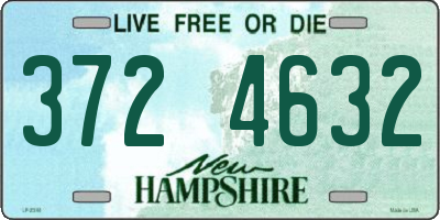 NH license plate 3724632