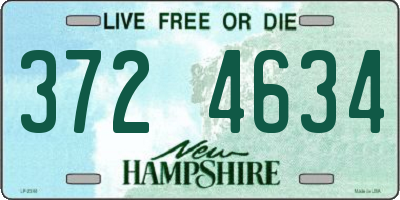 NH license plate 3724634