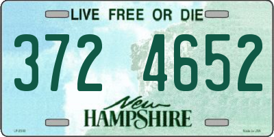 NH license plate 3724652