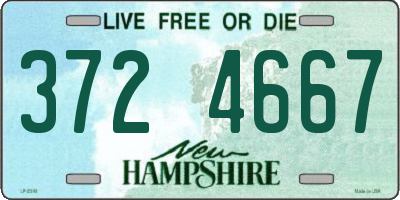 NH license plate 3724667