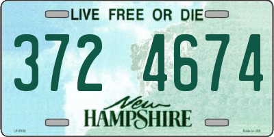 NH license plate 3724674