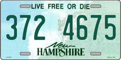 NH license plate 3724675