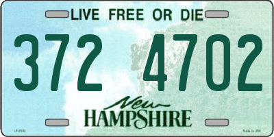 NH license plate 3724702