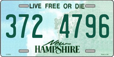 NH license plate 3724796