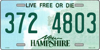 NH license plate 3724803