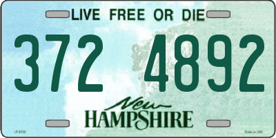 NH license plate 3724892