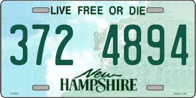 NH license plate 3724894