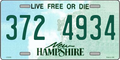 NH license plate 3724934
