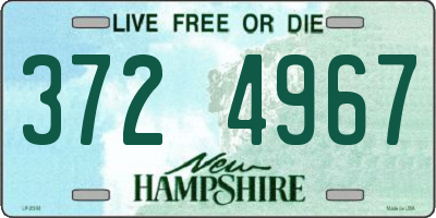 NH license plate 3724967