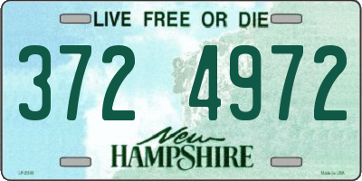 NH license plate 3724972