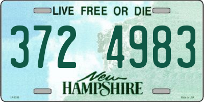 NH license plate 3724983