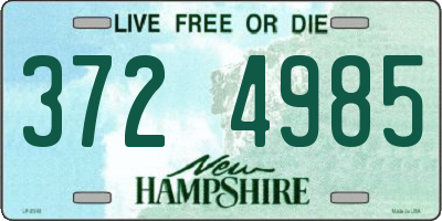 NH license plate 3724985