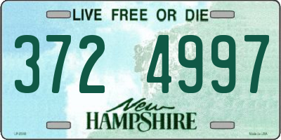 NH license plate 3724997