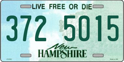 NH license plate 3725015