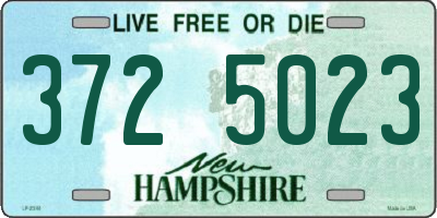 NH license plate 3725023