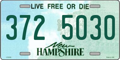 NH license plate 3725030