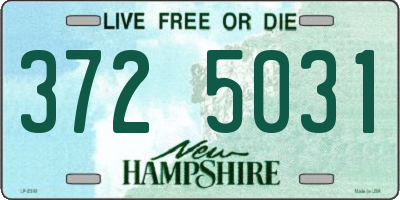 NH license plate 3725031
