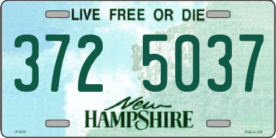 NH license plate 3725037