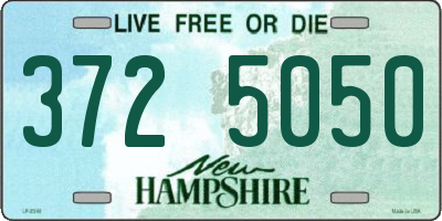 NH license plate 3725050