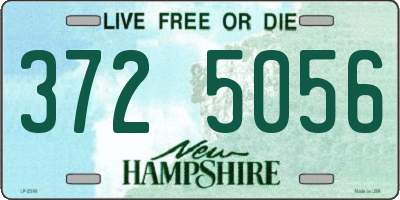 NH license plate 3725056