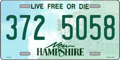 NH license plate 3725058